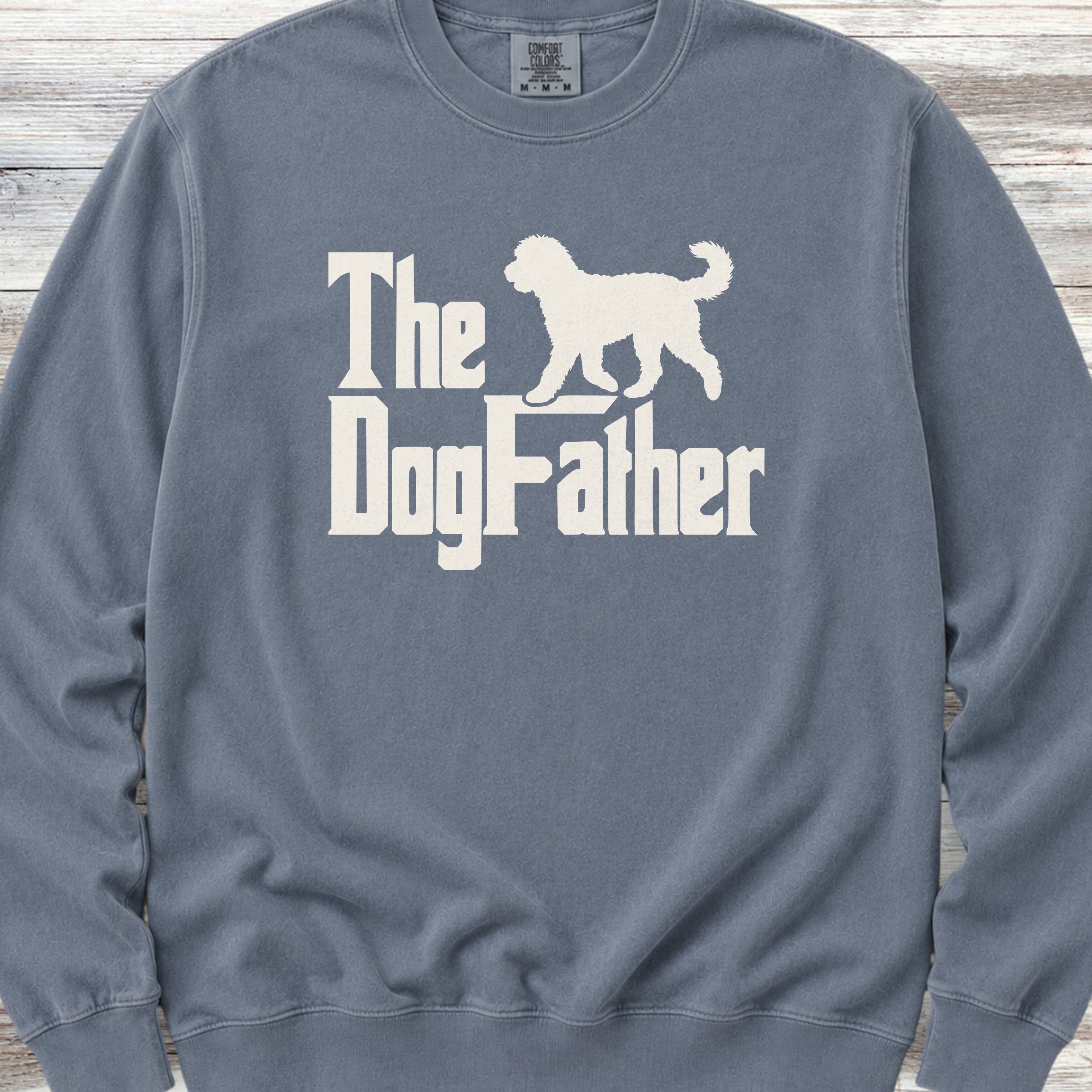 Doodle Dog Father Sweatshirt - Blue Jean