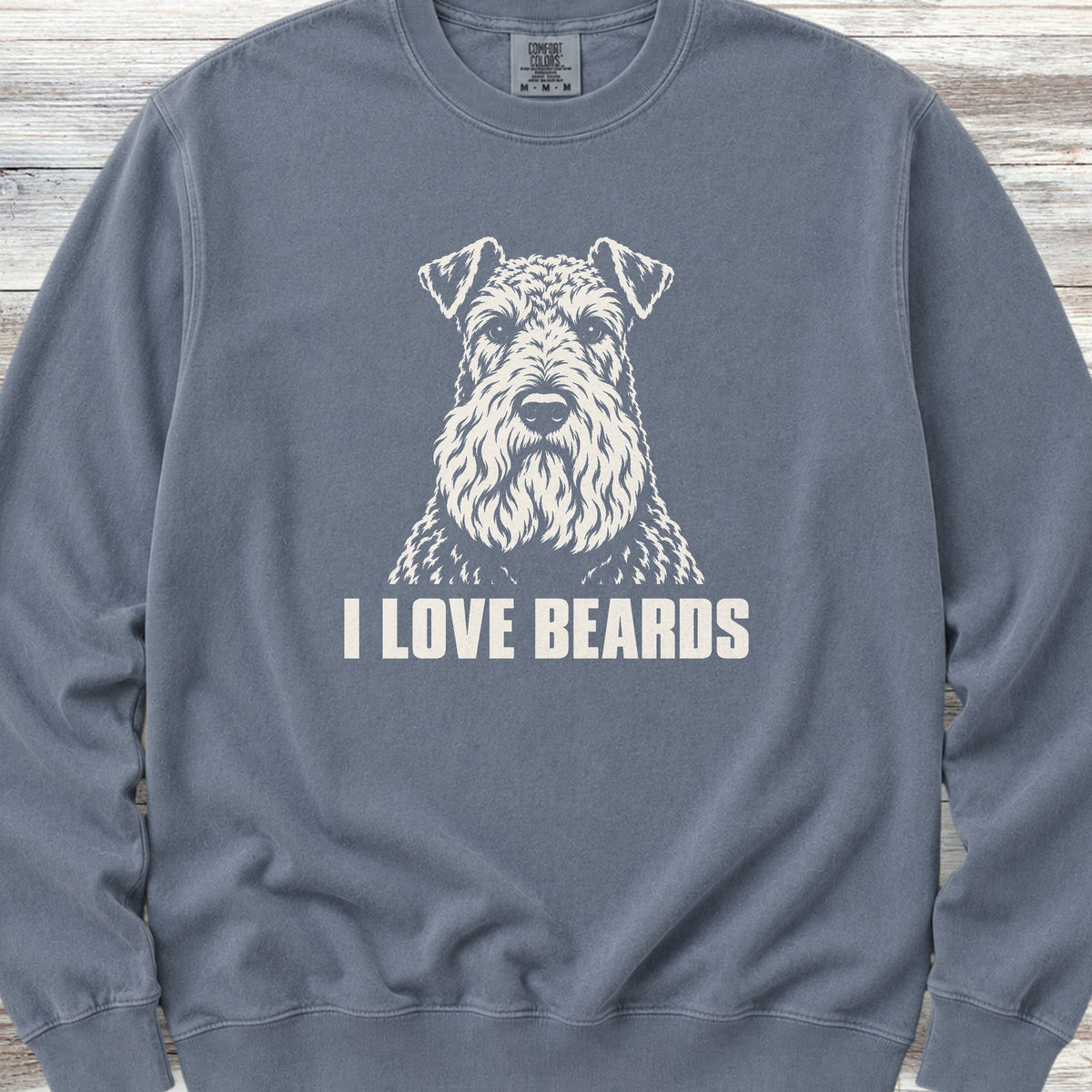 Kerry Blue I Love Beards Sweatshirt - Blue Jean