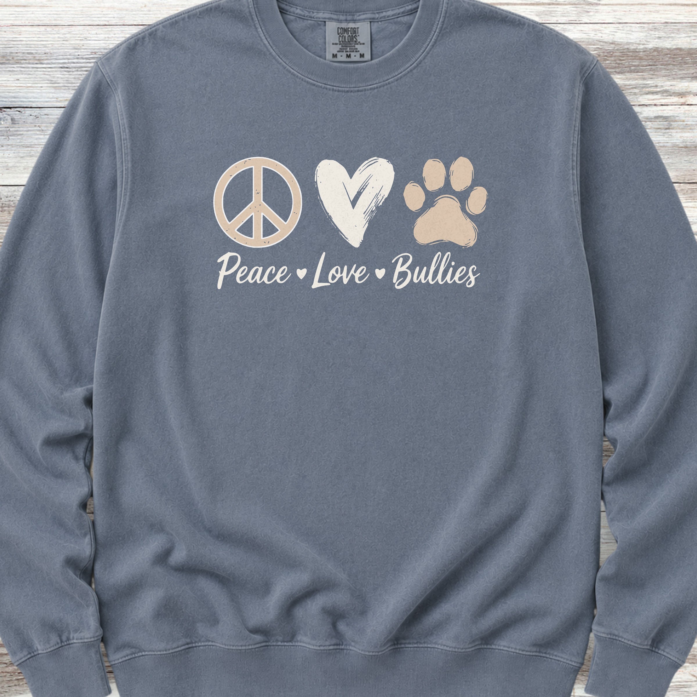 American Bully Peace Sweatshirt - Blue Jean
