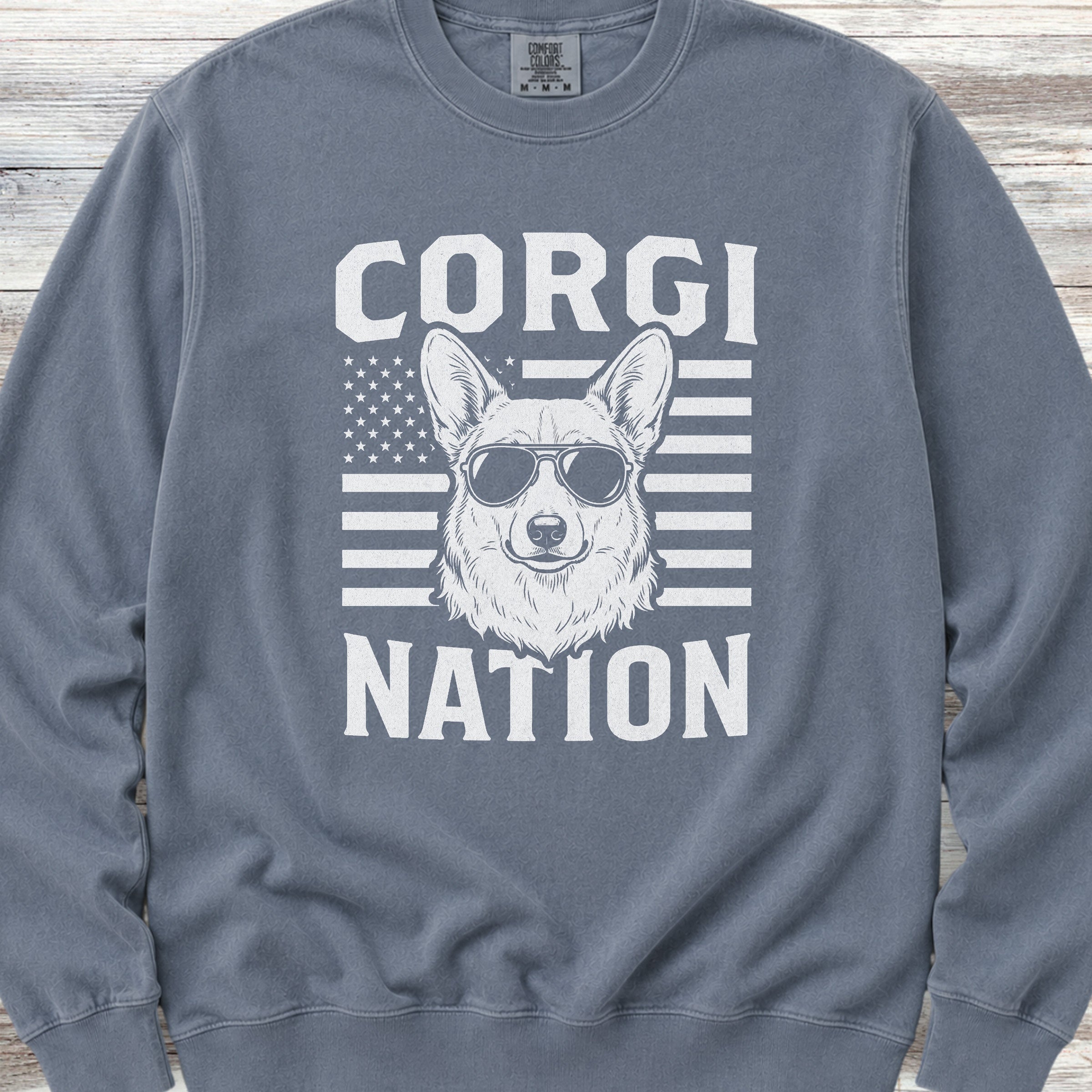 Corgi Nation Sweatshirt - Blue Jean