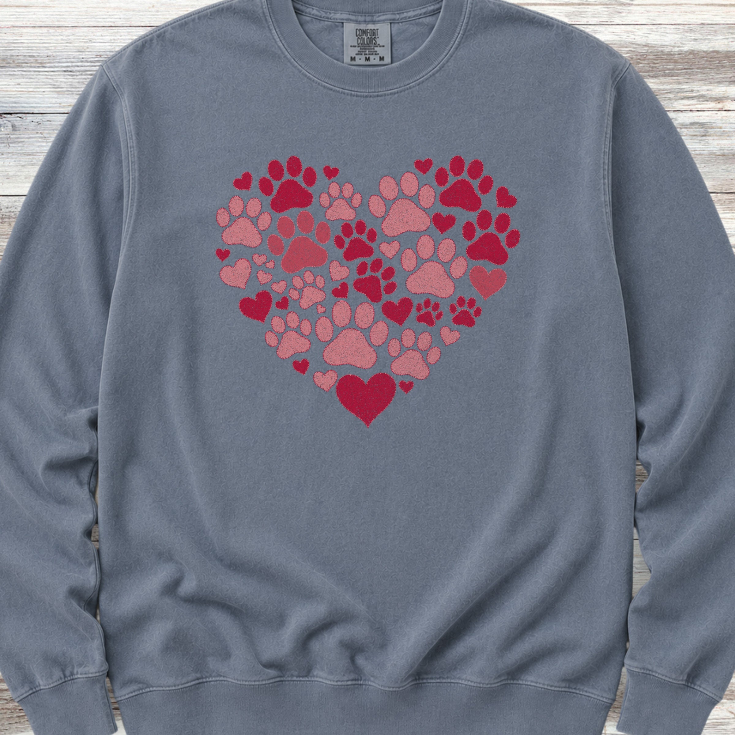 Heart & Paw Sweatshirt - Blue Jean