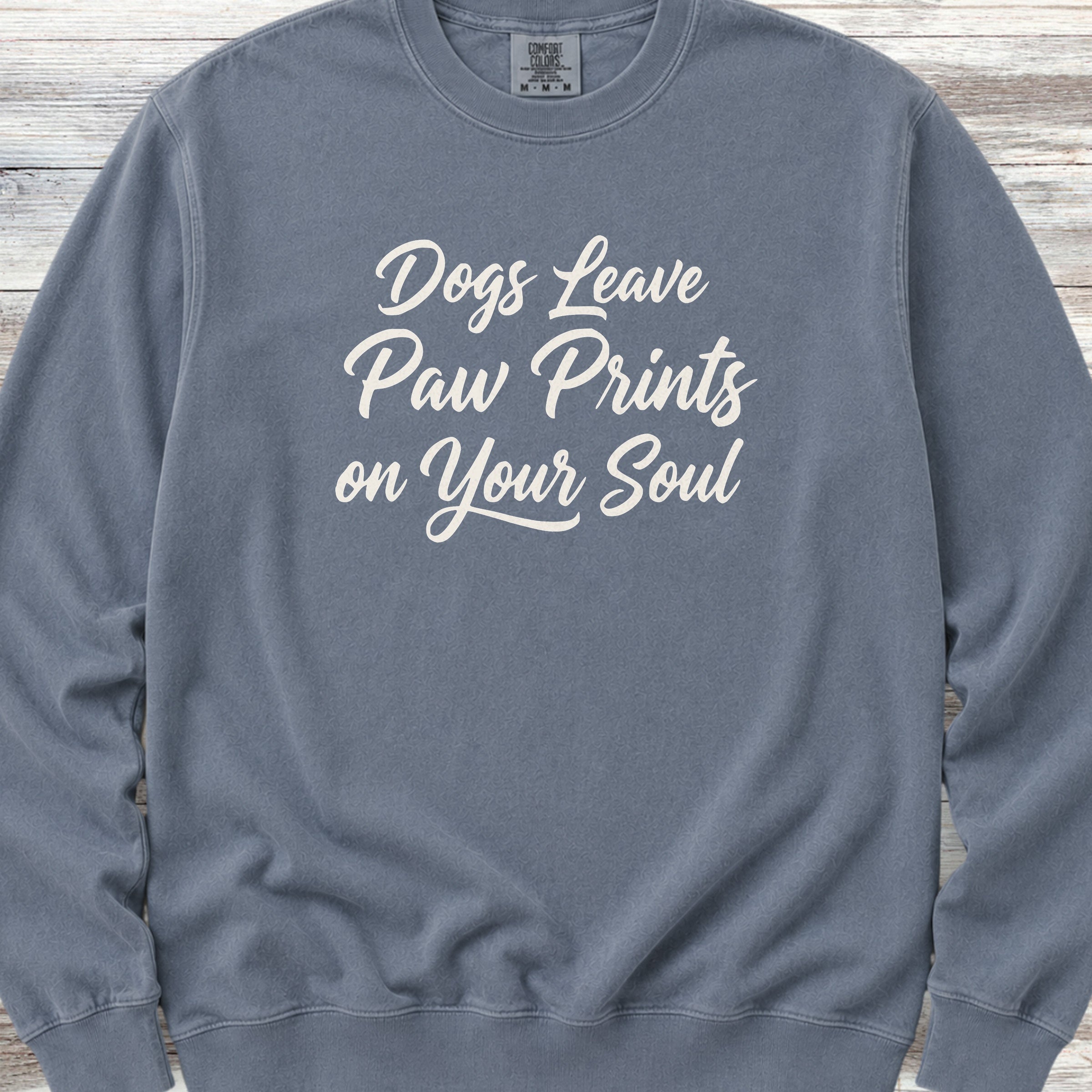 Paw Prints on Your Soul Sweatshirt - Blue Jean