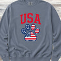 USA Paw Print Sweatshirt - Blue Jean