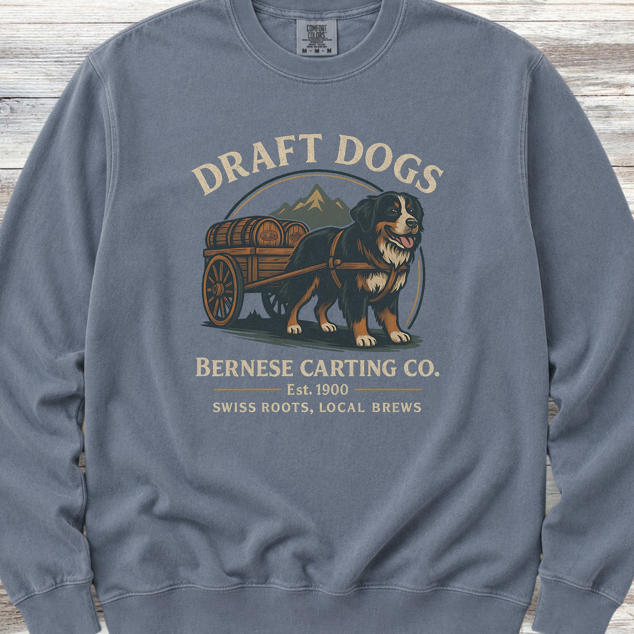 Bernese Mountain Dog Draft Dogs Sweatshirt - Blue Jean