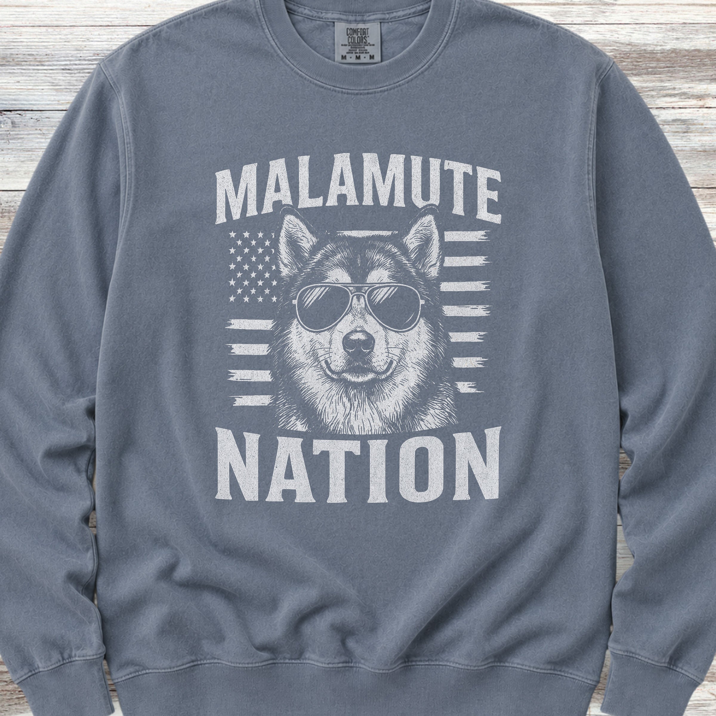 Malamute Nation Sweatshirt - Blue Jean