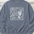 Australian Shepherd Merle Linocut Sweatshirt - Blue Jean