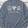 Peace Love Dogs Sweatshirt - Blue Jean