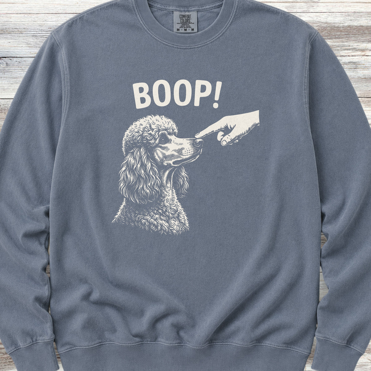 Poodle Boop! Sweatshirt - Blue Jean