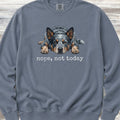 Australian Cattle Dog Blue Heeler Nope Sweatshirt - Blue Jean