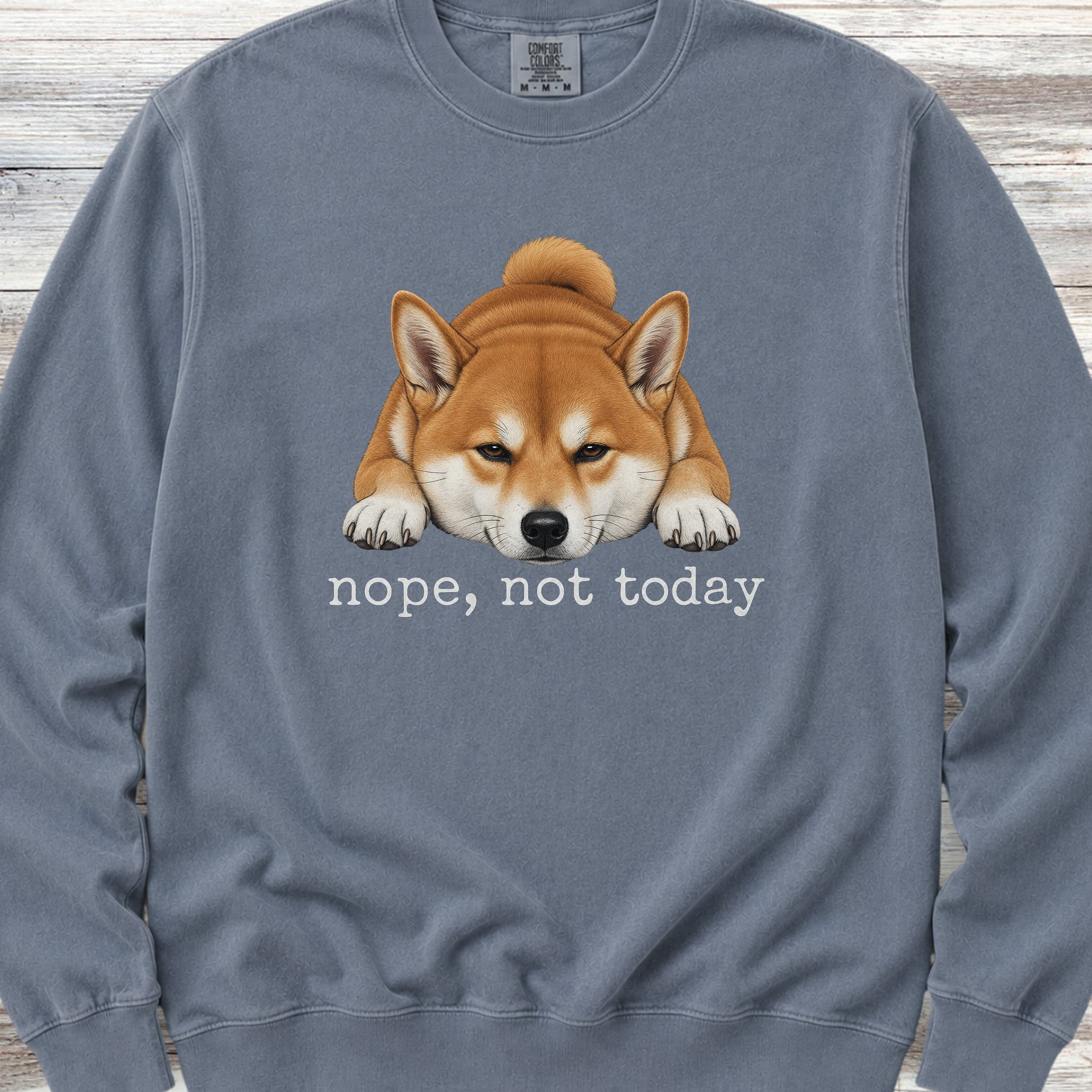 Shiba Inu Nope Sweatshirt - Blue Jean