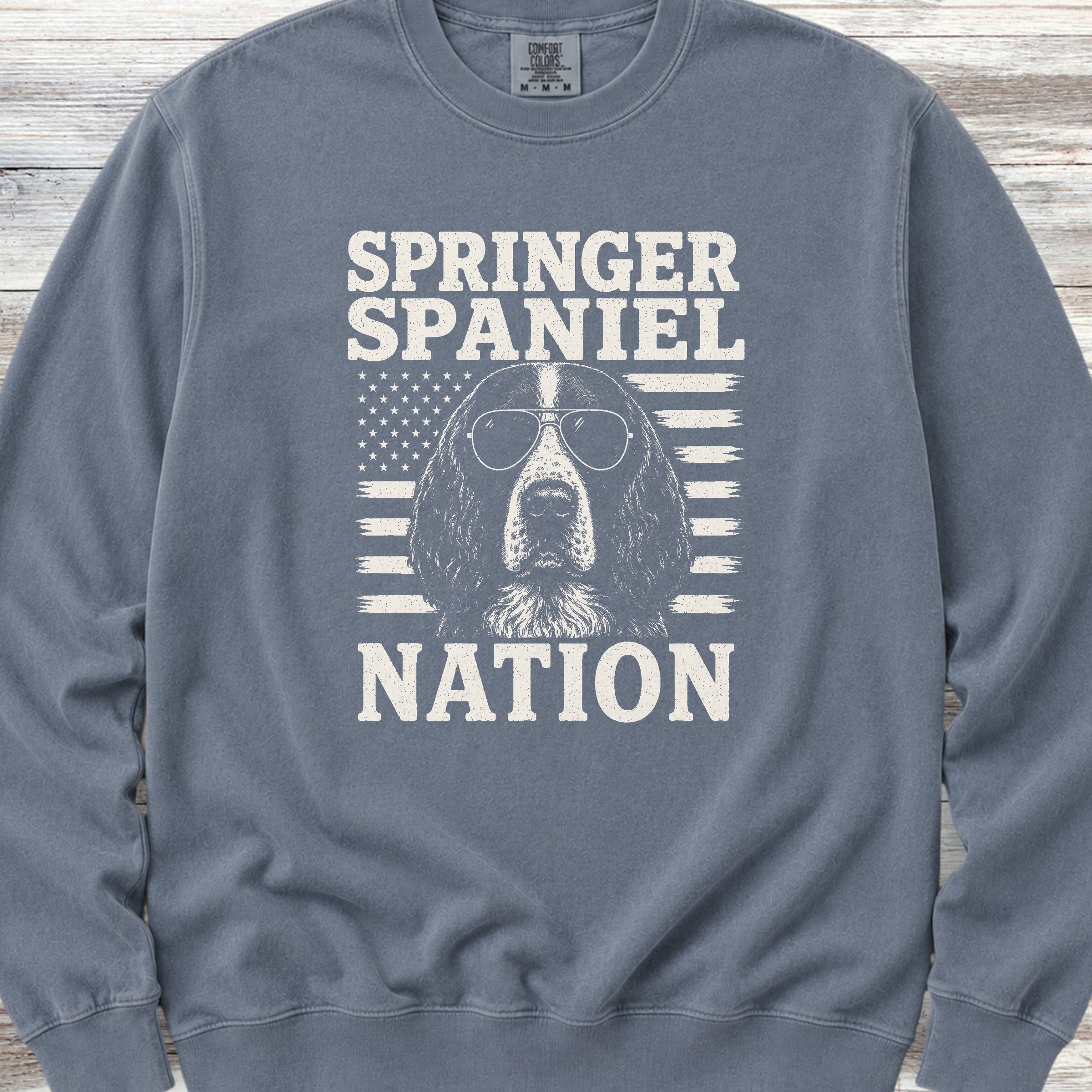 English Springer Spaniel Nation Sweatshirt - Blue Jean