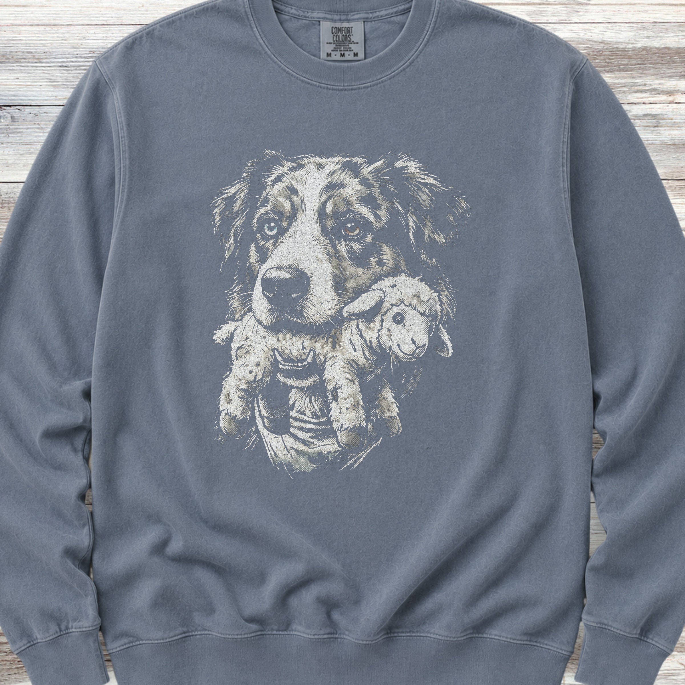 Australian Shepherd Favorite Toy Sweatshirt - Blue Jean