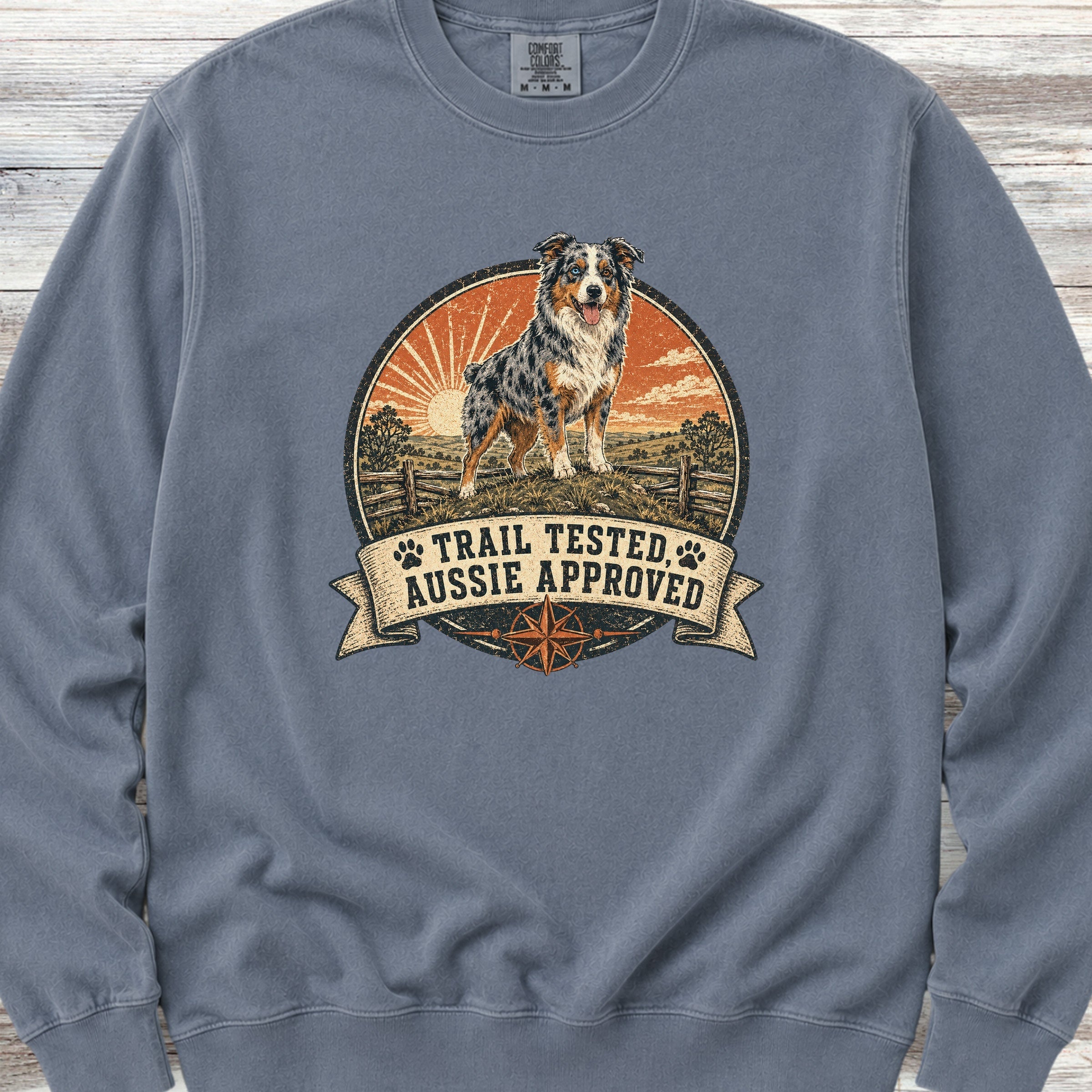 Australian Shepherd Tested Sweatshirt - Blue Jean