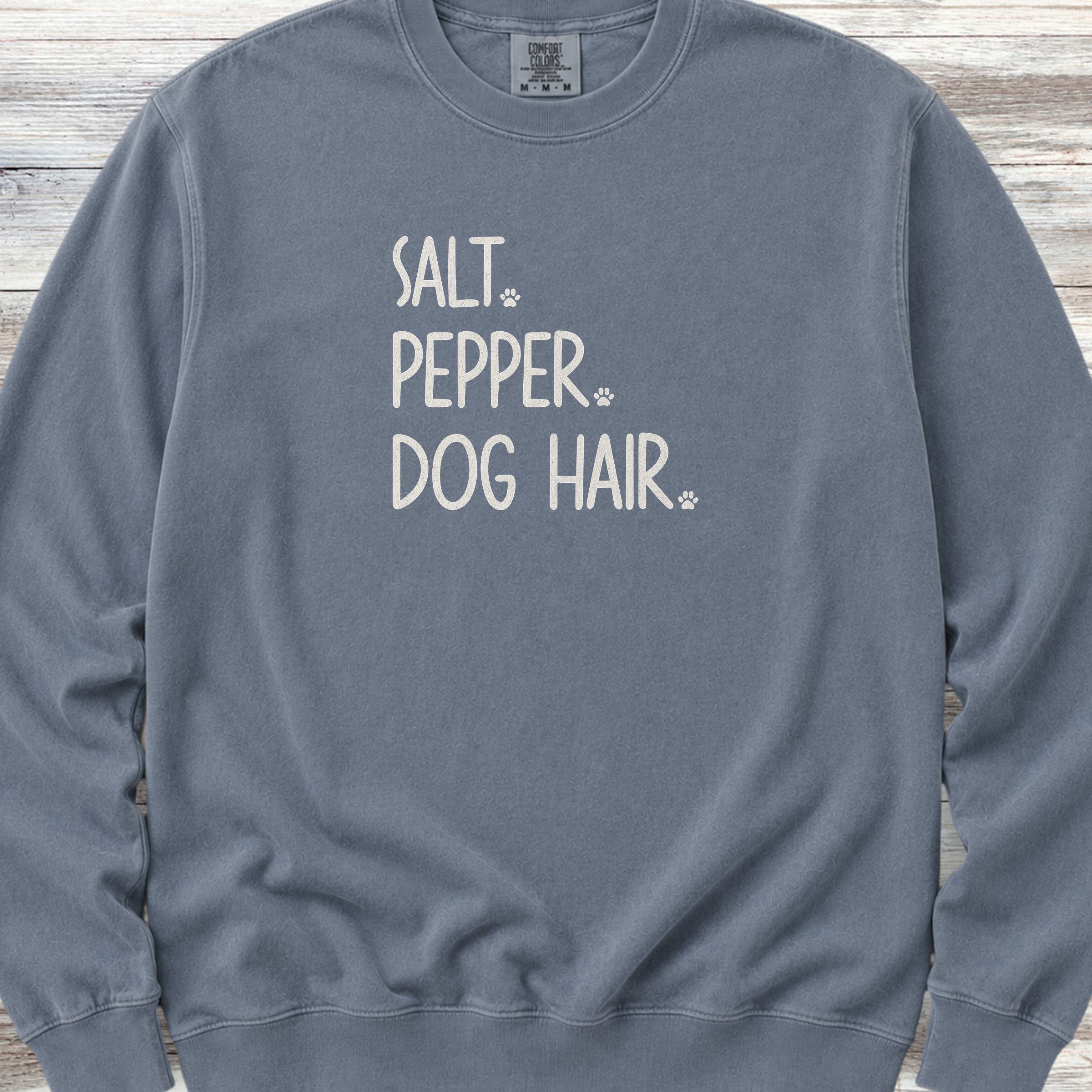 Salt Pepper Dog Hair Sweatshirt - Blue Jean