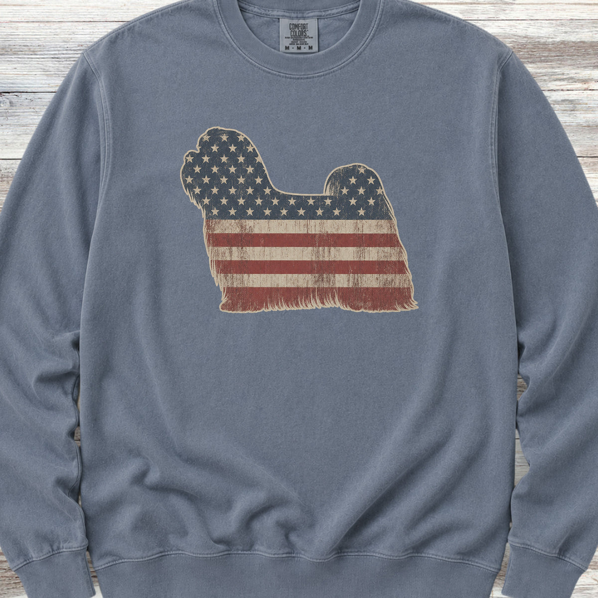 Maltese Vintage USA Sweatshirt - Blue Jean