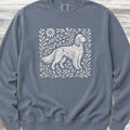 English Setter Linocut Sweatshirt - Blue Jean