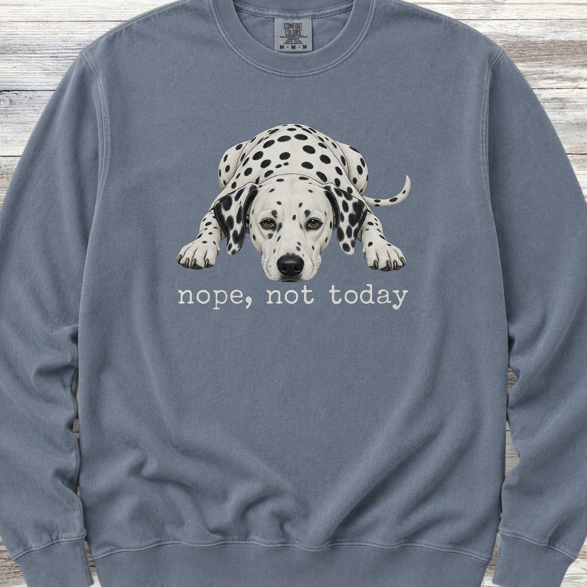 Dalmatian Nope Sweatshirt - Blue Jean