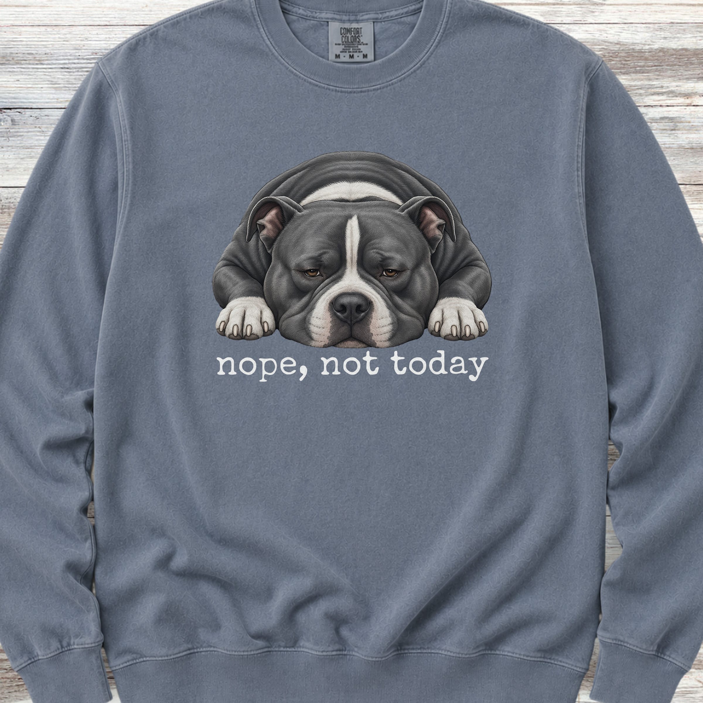 American Bully Nope Sweatshirt - Blue Jean