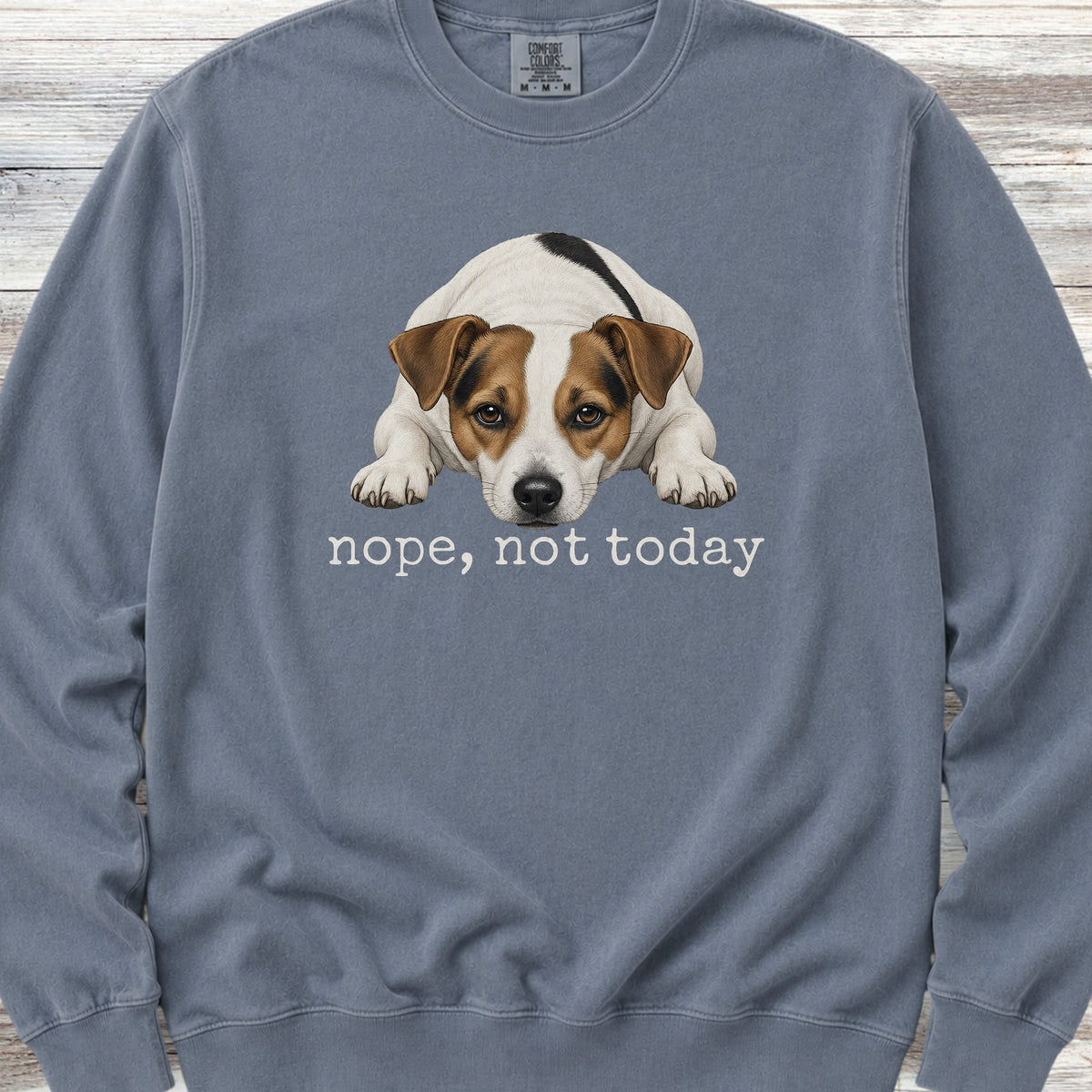 Jack Russell Nope Sweatshirt - Blue Jean