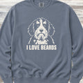 Bernedoodle I Love Beards Sweatshirt - Blue Jean