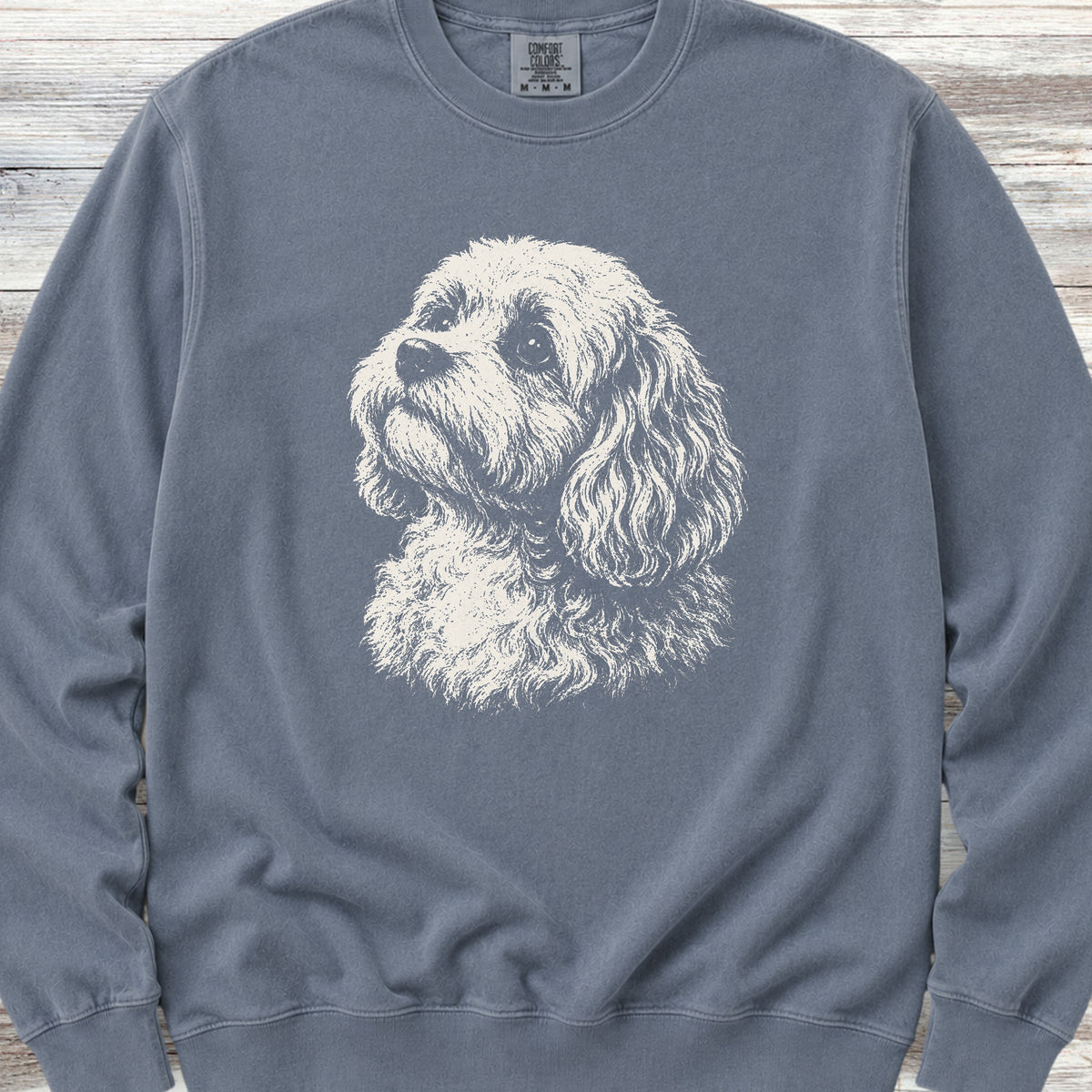 Cavapoo Loyalty Sweatshirt - Blue Jean