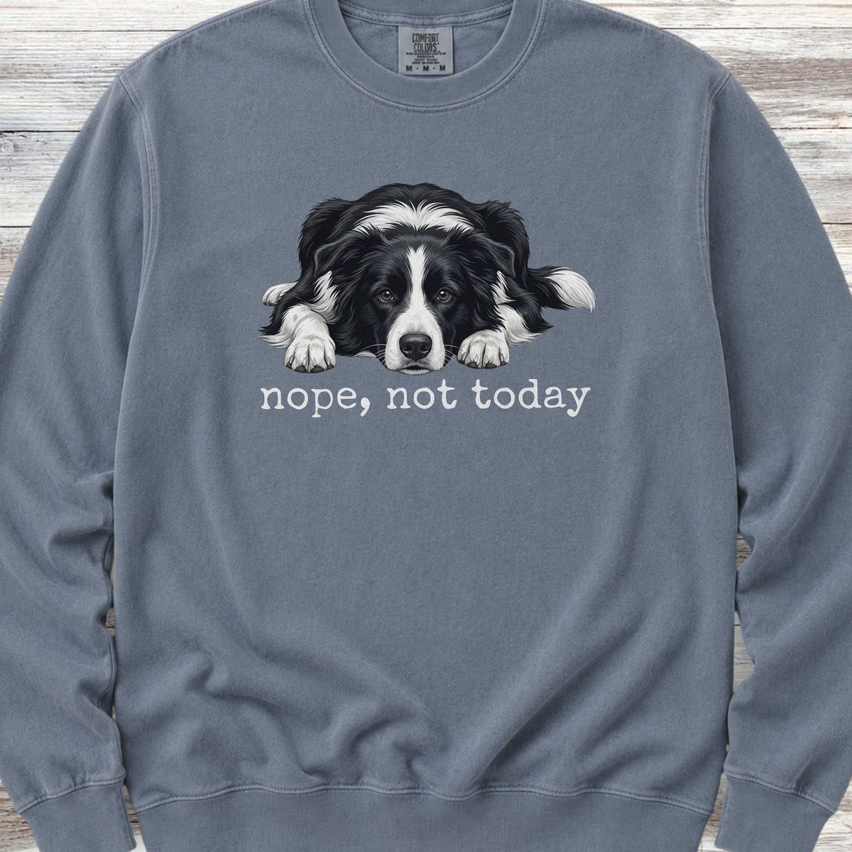 Border Collie Nope Sweatshirt - Blue Jean