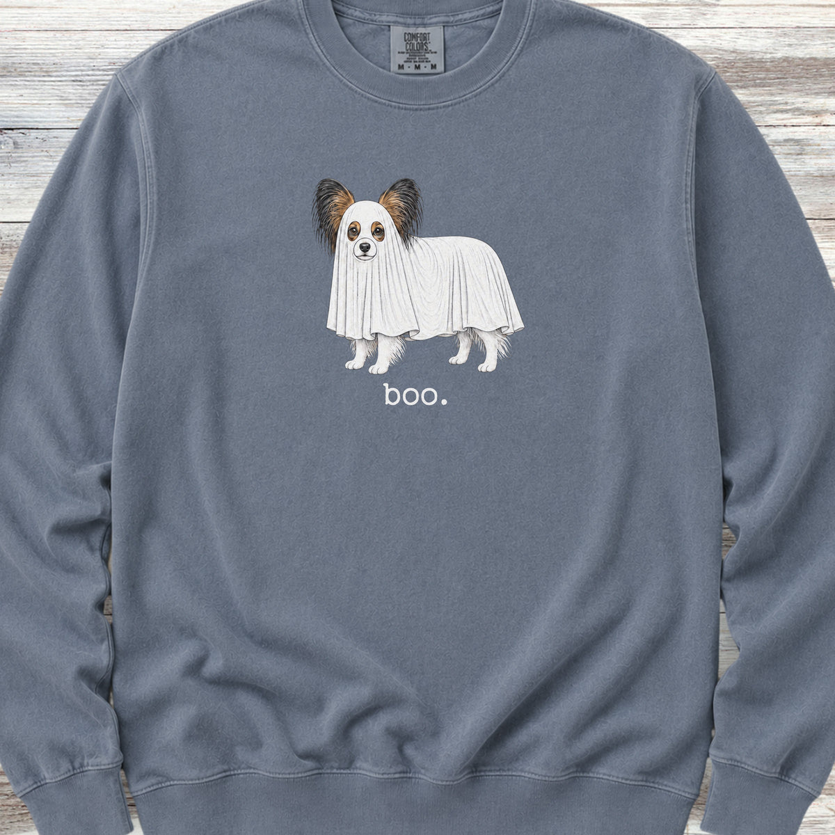 Papillon Boo Sweatshirt - Blue Jean