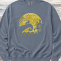 Shetland Sheepdog Halloween Moon Sweatshirt - Blue Jean