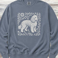 Cockapoo Linocut Sweatshirt - Blue Jean