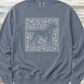 Labrador Retriever Black Linocut Sweatshirt - Blue Jean
