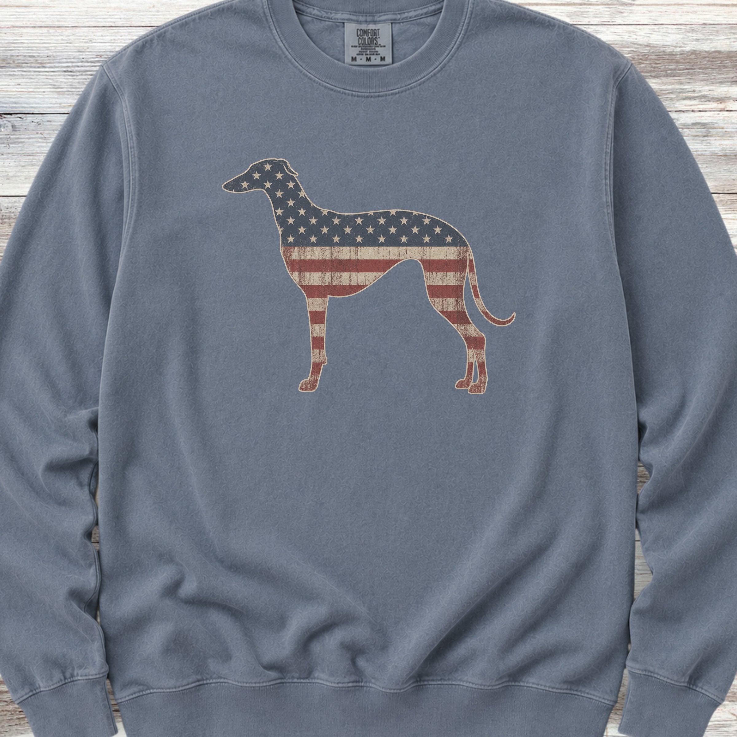 Greyhound Vintage USA Sweatshirt - Blue Jean