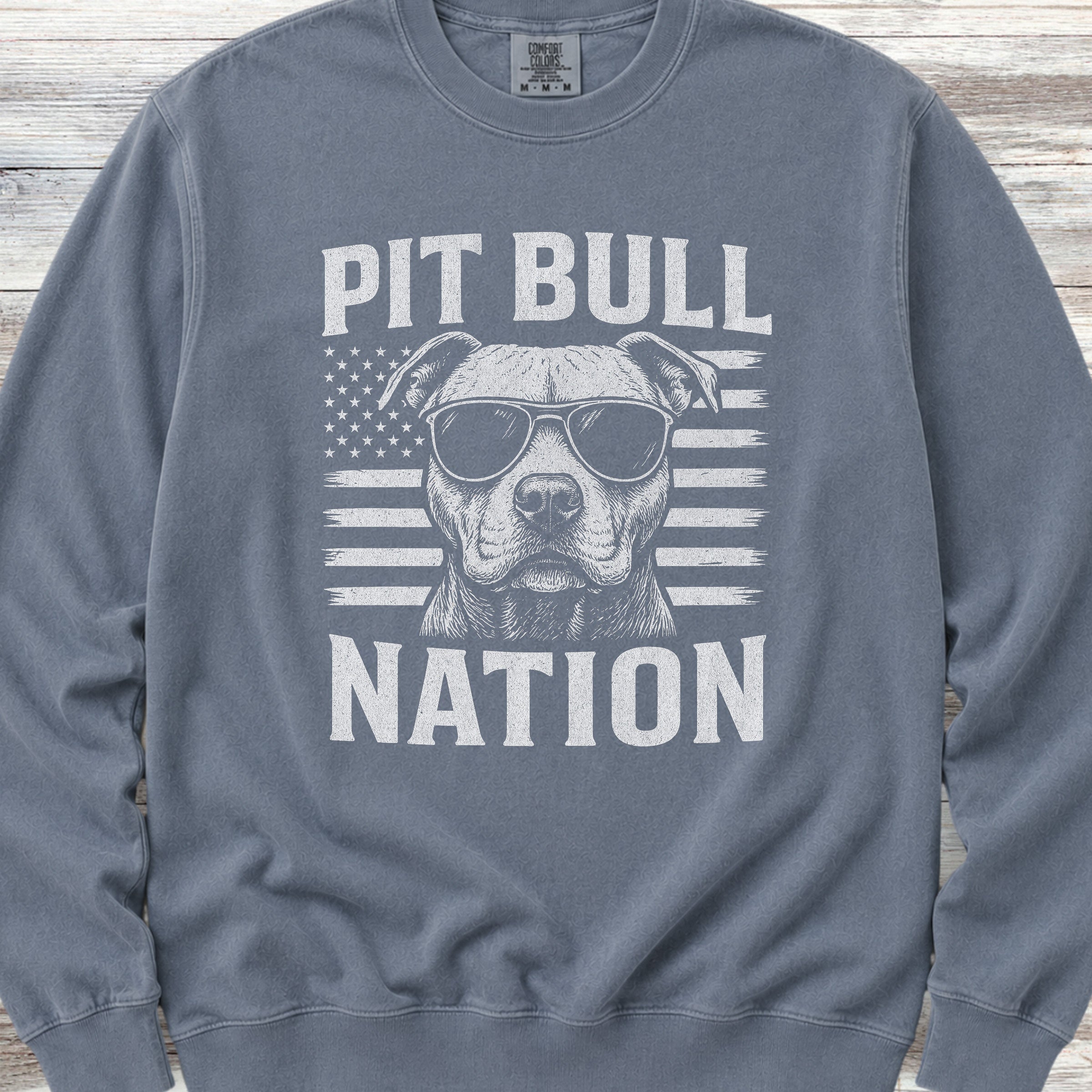 Pit Bull Nation Sweatshirt - Blue Jean