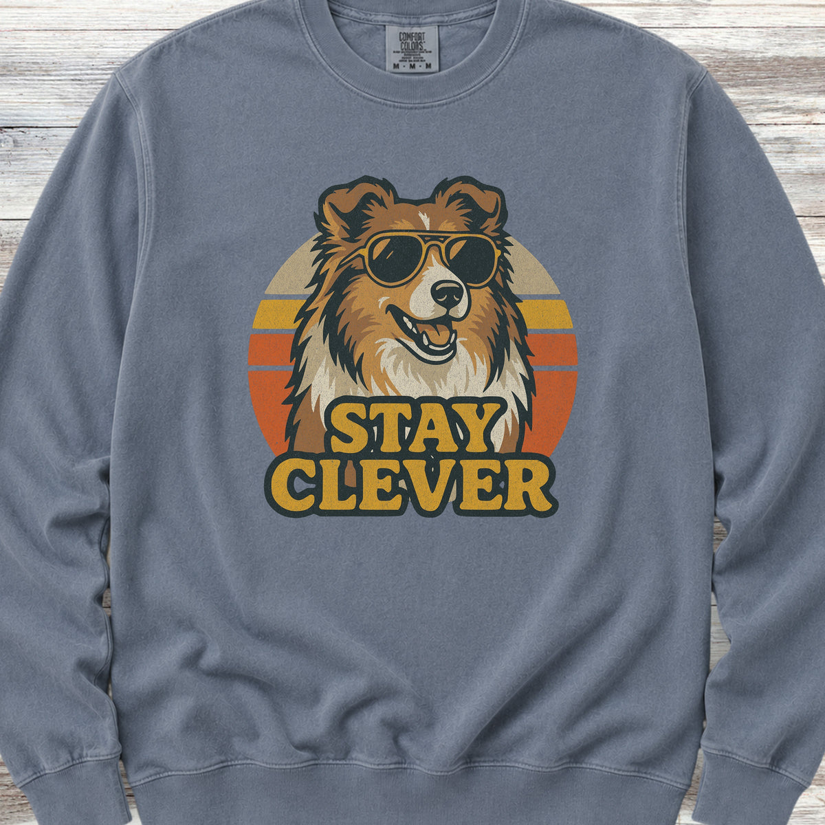 Shetland Sheepdog Clever Sweatshirt - Blue Jean
