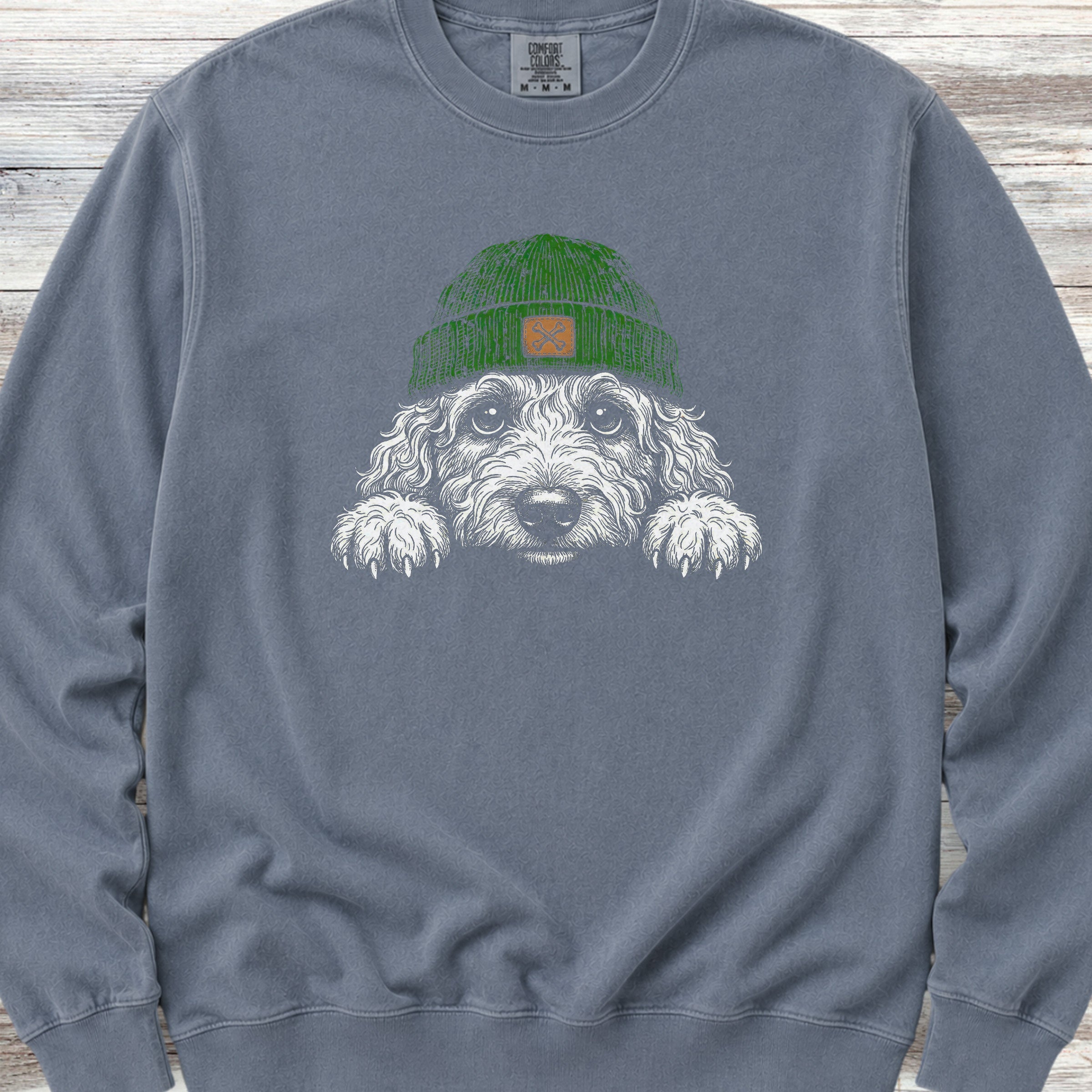 Doodle Peek-A-Doo Sweatshirt - Blue Jean