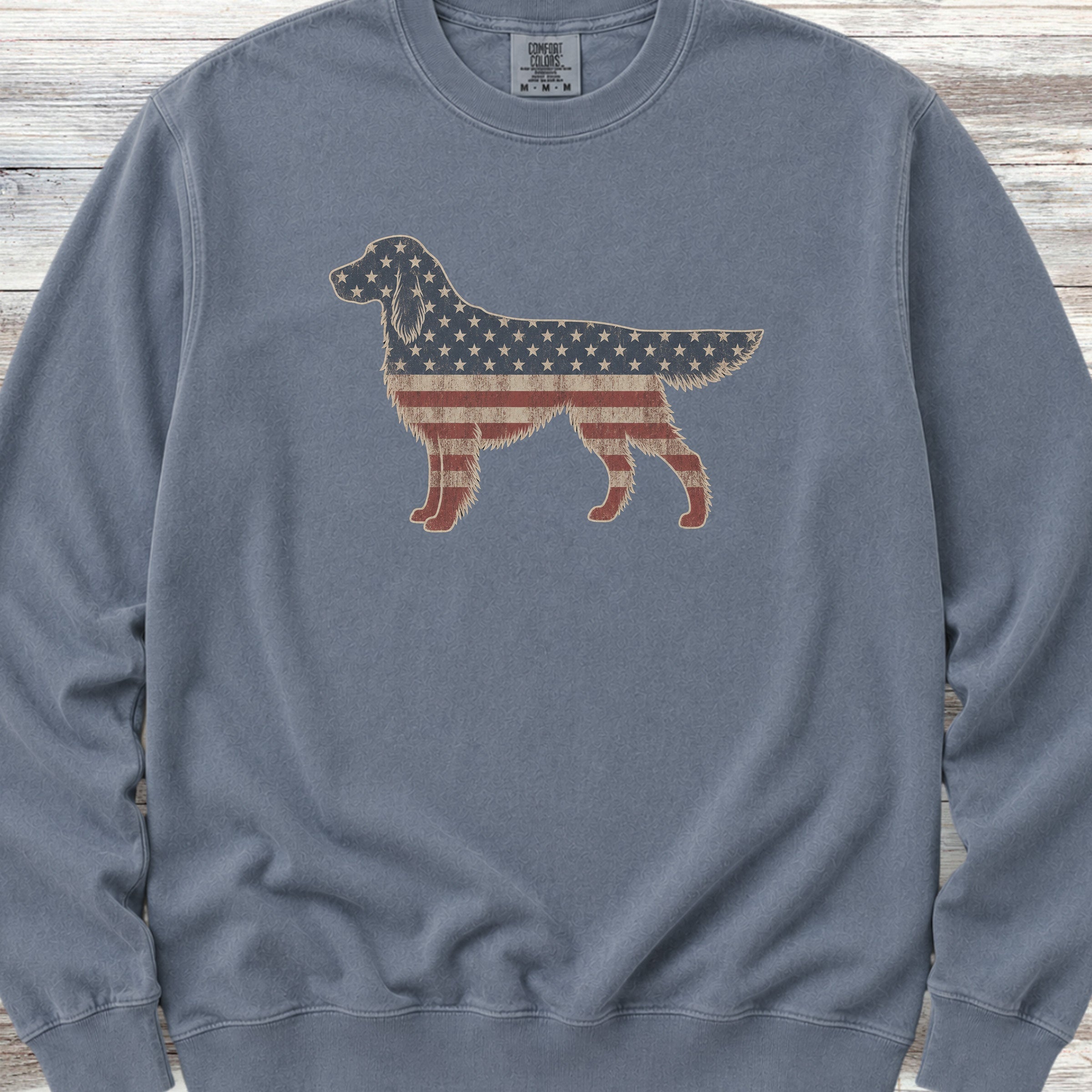 English Setter Vintage USA Sweatshirt - Blue Jean