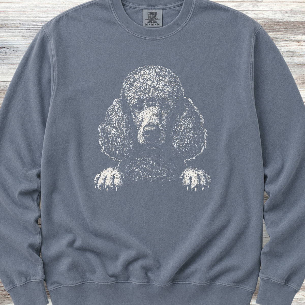 Hello Poodle Sweatshirt - Blue Jean