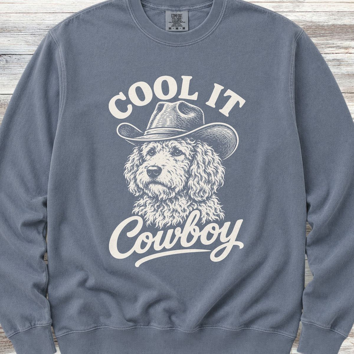 Goldendoodle Cool It Sweatshirt - Blue Jean