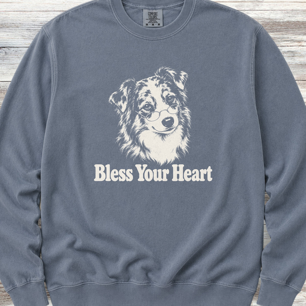 Australian Shepherd Bless Your Heart Sweatshirt - Blue Jean