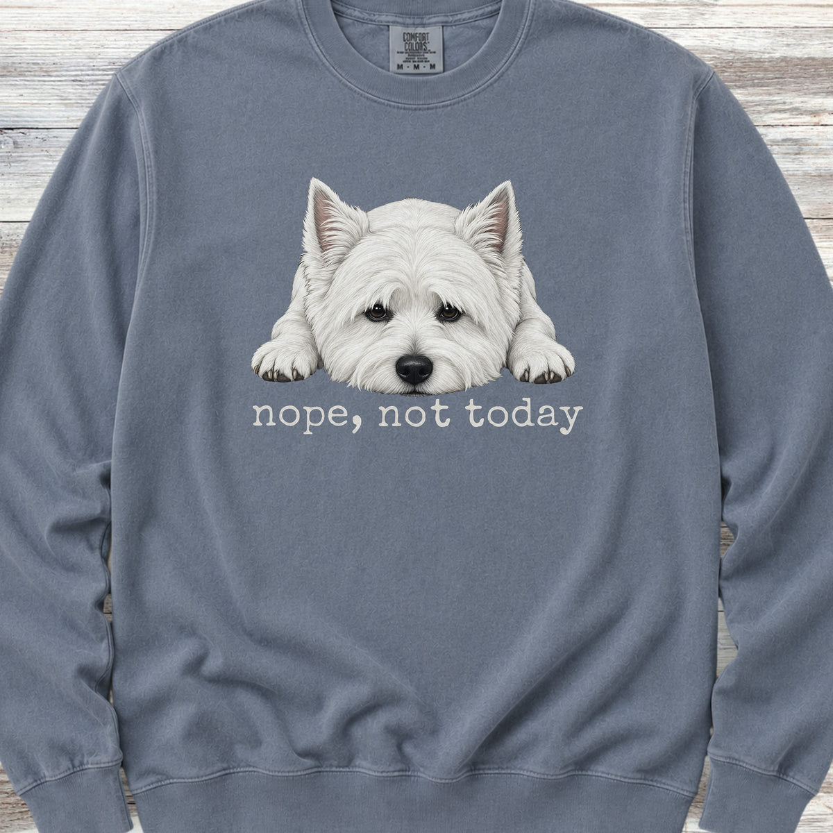 West Highland Nope Sweatshirt - Blue Jean