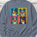 Australian Shepherd Pop Art Sweatshirt - Blue Jean