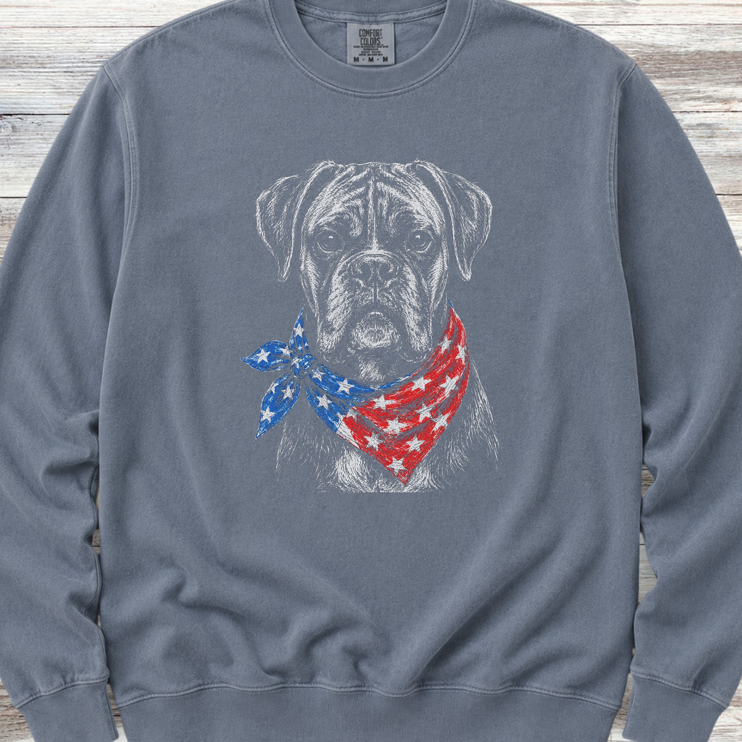 Boxer Patriot Sweatshirt - Blue Jean