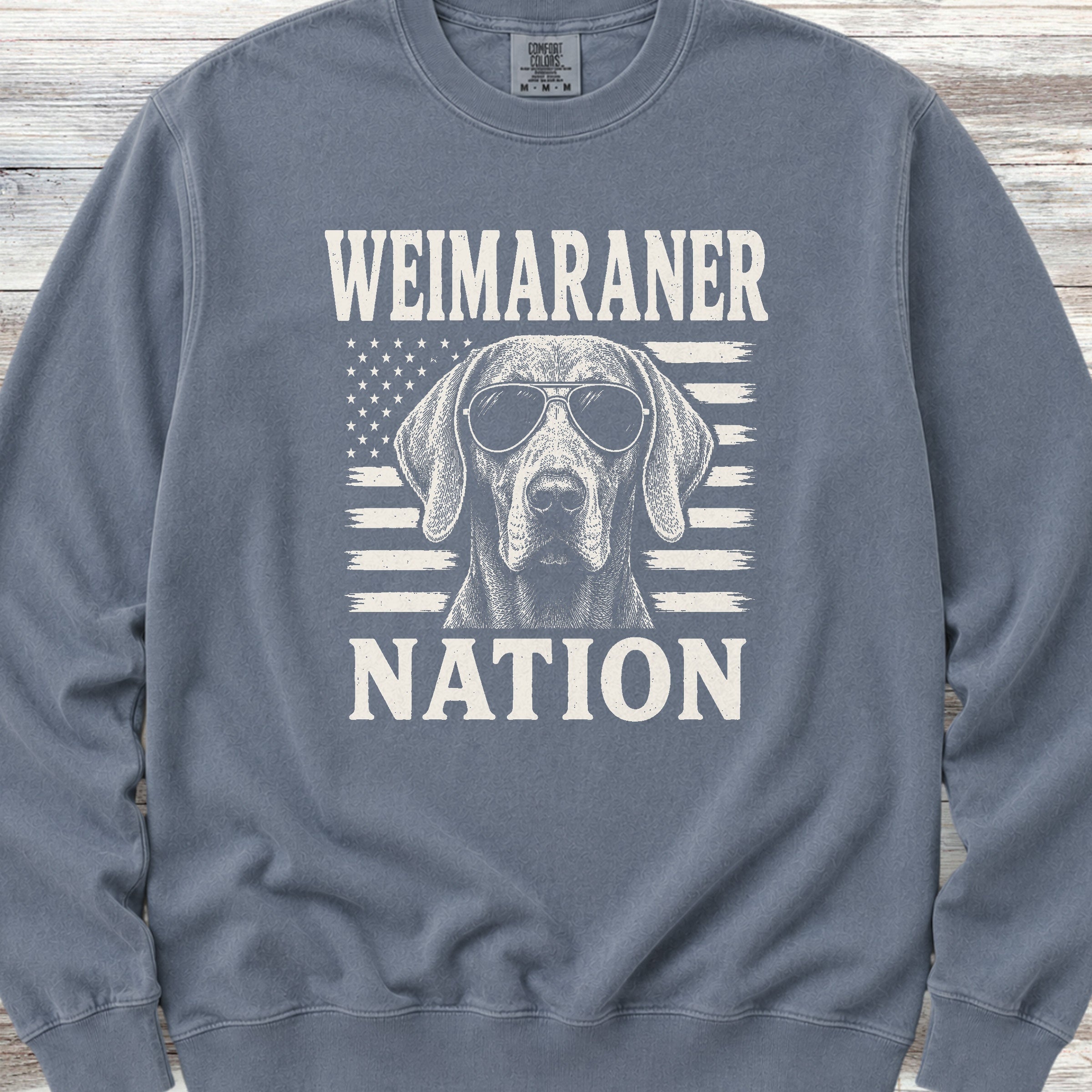 Weimaraner Nation Sweatshirt - Blue Jean