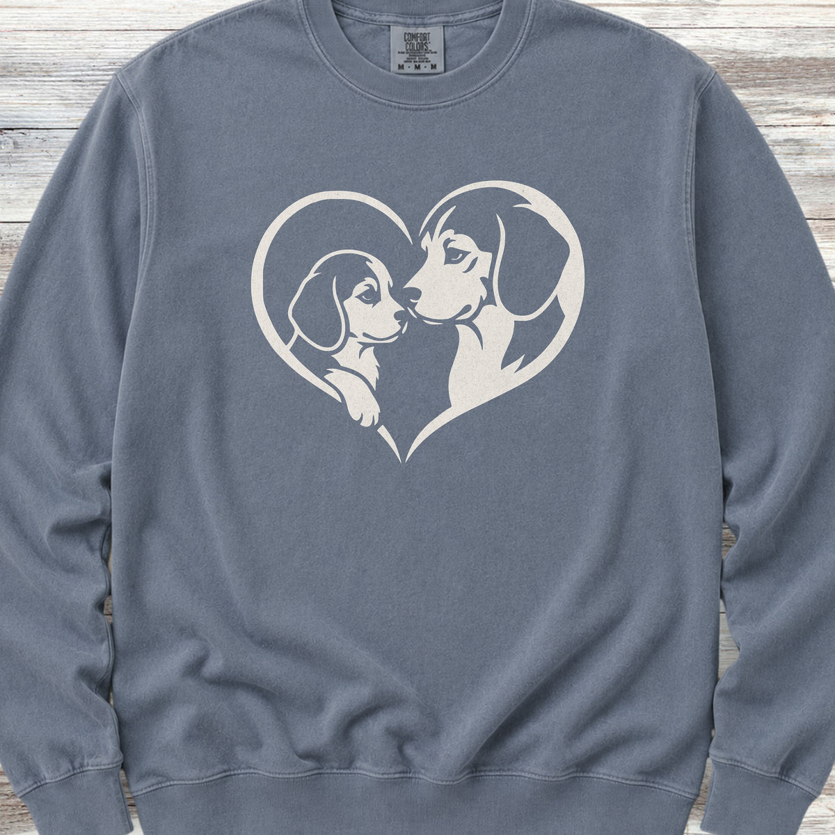 Beagle Heart Bond Sweatshirt - Blue Jean