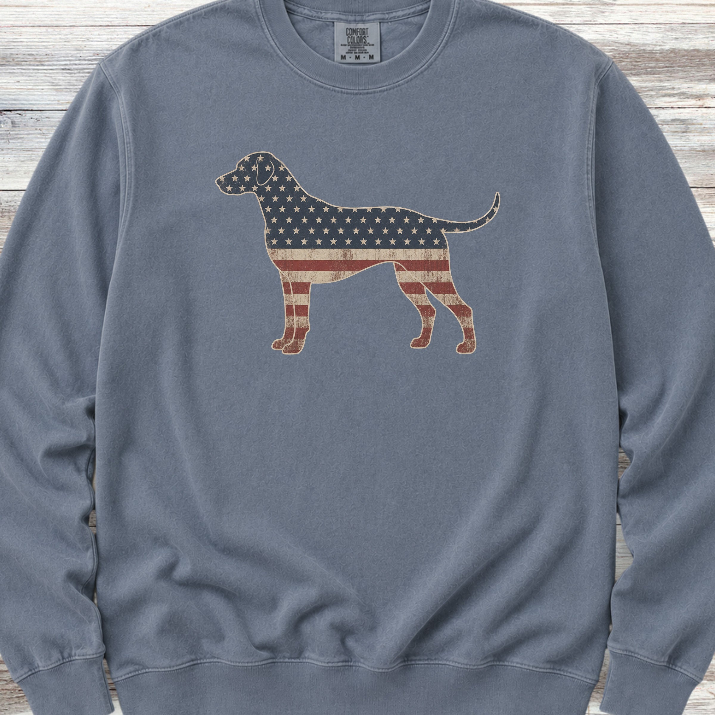 Rhodesian Ridgeback Vintage USA Sweatshirt - Blue Jean