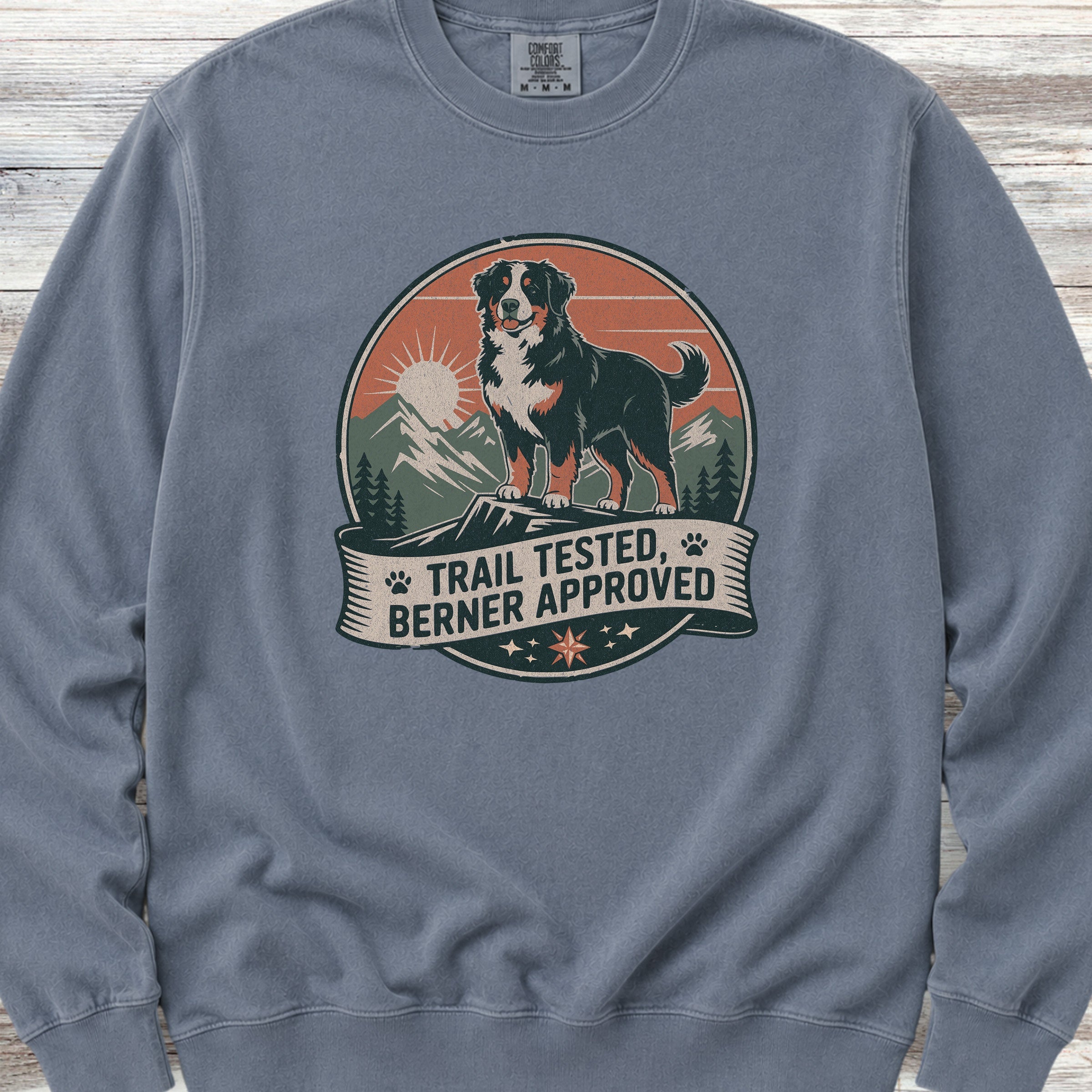 Bernese Mountain Dog Tested Sweatshirt - Blue Jean