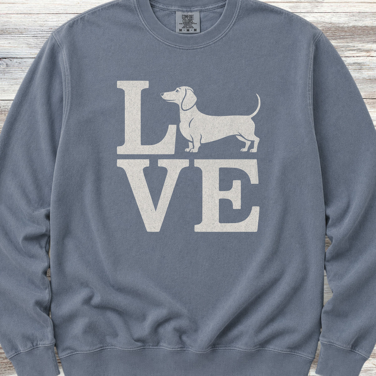Dachshund Love Sweatshirt - Blue Jean