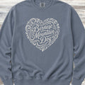 Bernese Mountain Dog Heart Script Sweatshirt - Blue Jean