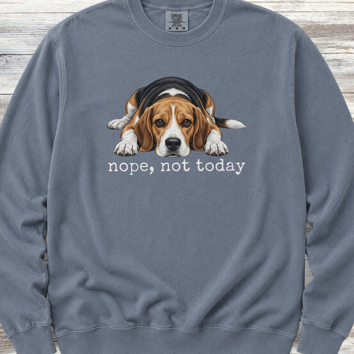 Beagle Nope Sweatshirt - Blue Jean