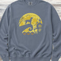 Coonhound Halloween Moon Sweatshirt - Blue Jean