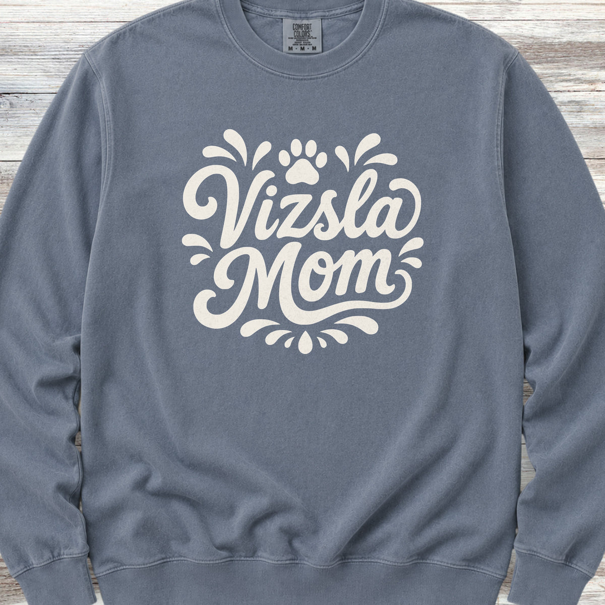 Vizsla Groovy Mom Sweatshirt - Blue Jean
